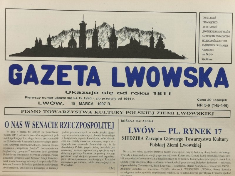 GAZETA LWOWSKA NR 5-6 (145-146) 1997