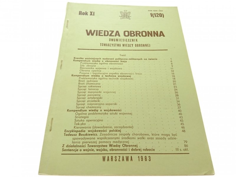 WIEDZA OBRONNA. DWUMIESIĘCZNIK ROK XI 1 (120)