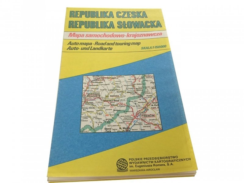 REPUBLIKA CZESKA REPUBLIKA SŁOWACKA. MAPA 1994