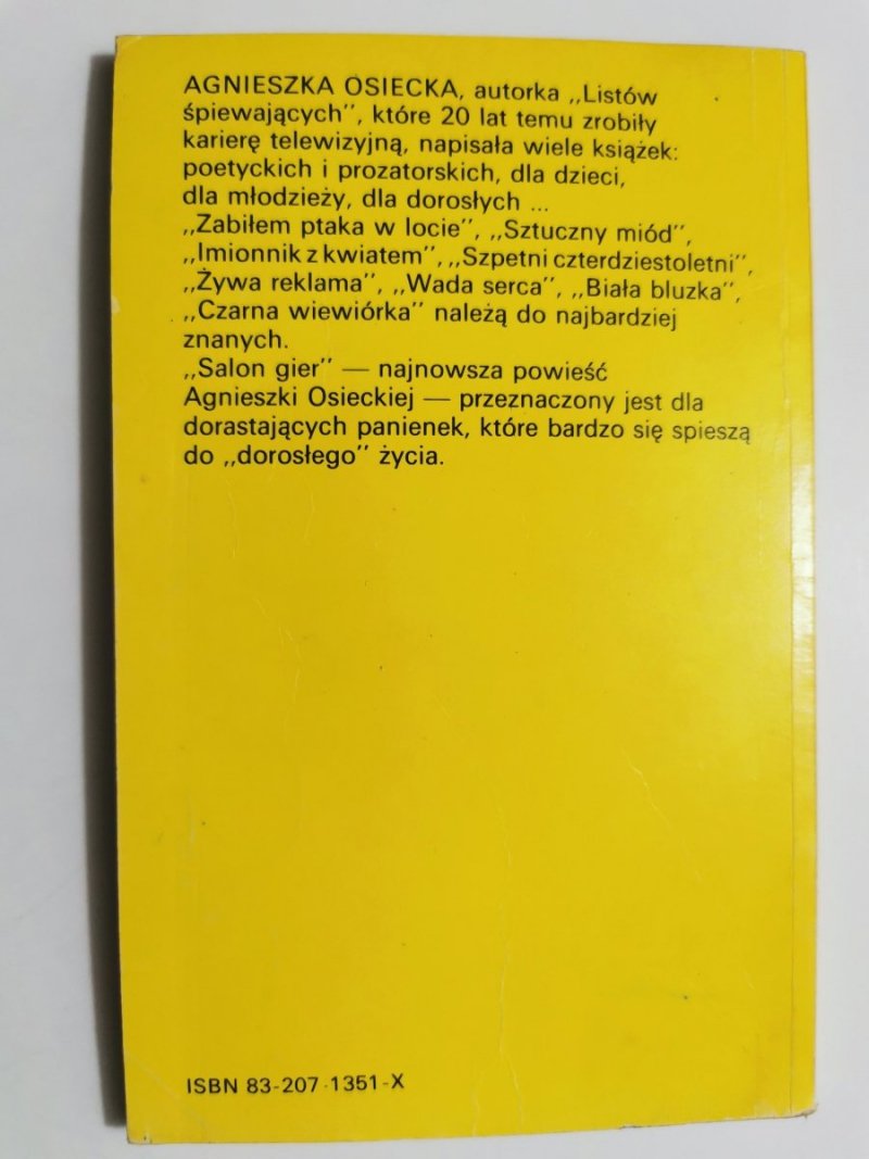 SALON GIER - Agnieszka Osiecka 1990
