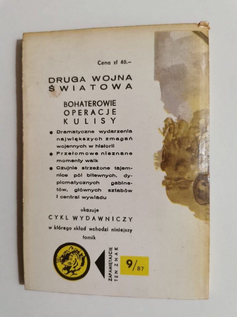 ŻÓŁTY TYGRYS: OGNIOWY PARASOL - Jerzy Marciniak 1987
