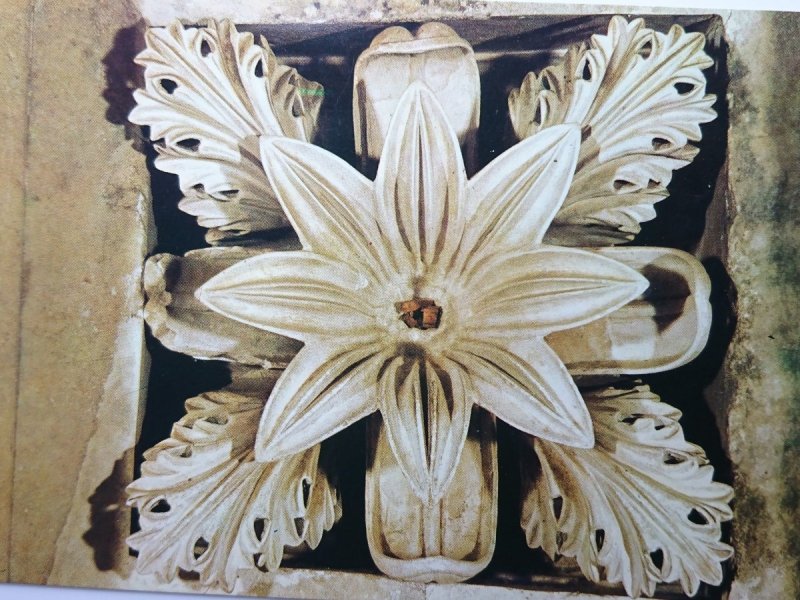 MARBLE SUNKEN PANEL FROM CEILING OF THE, INTERIOR