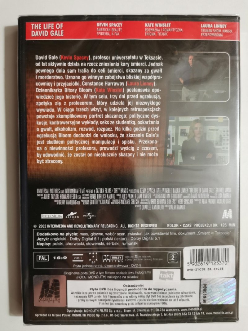 DVD. ŻYCIE ZA ŻYCIE - K. Spacey 