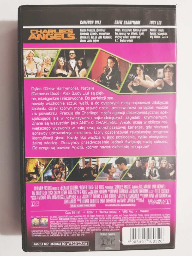 VHS. ANIOŁKI CHARLIEGO. CAMERON DIAZ