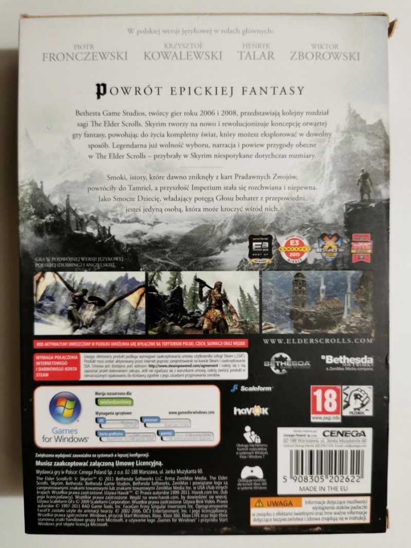 PC DVD-ROM THE GLDER SCROLLS V SKYRIM