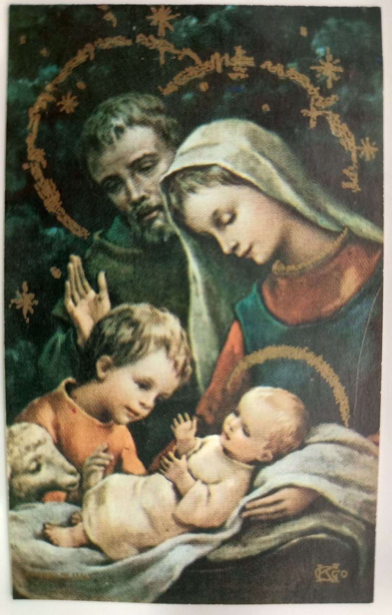 RODZINA ŚWIĘTA DZIECKO I BARANEK