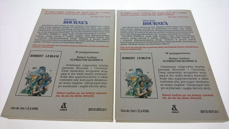KRUCJATA BOURNE'A CZĘŚĆ 1 i 2 - Robert Ludlum 1991