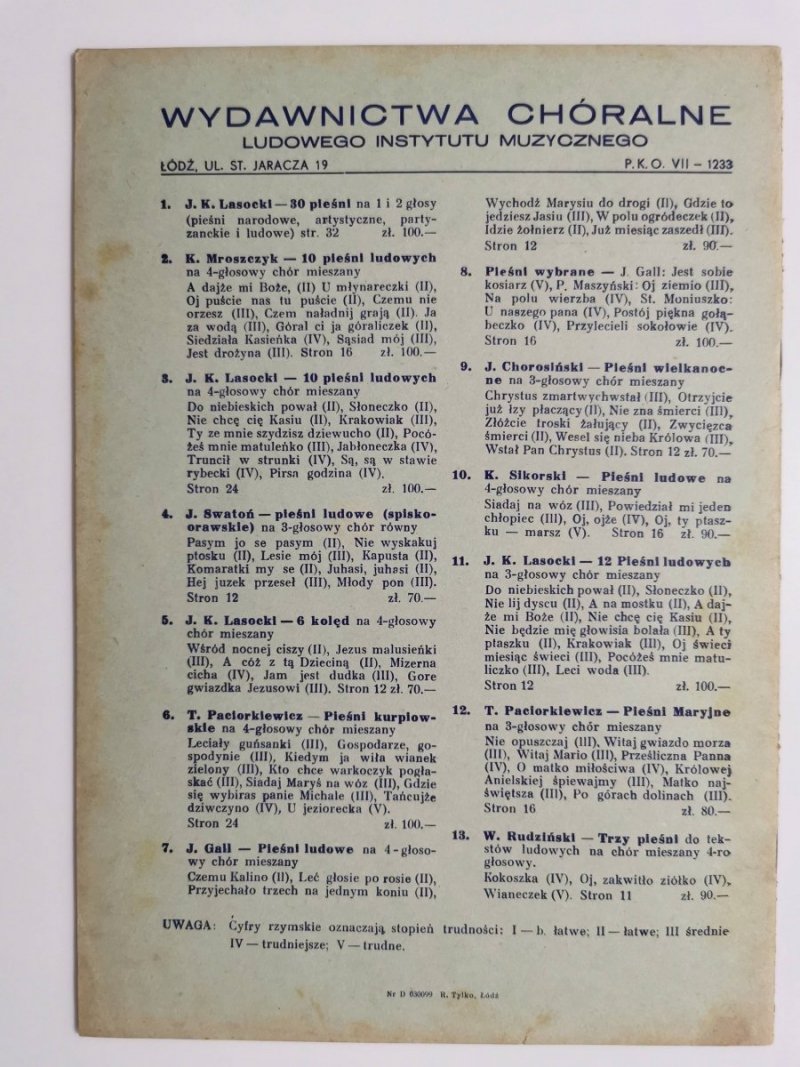 PORADNIK MUZYCZNY ROK II NR 11 (21) LISTOPAD 1948