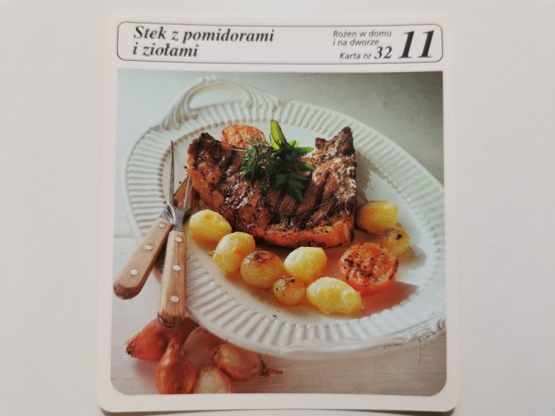KARTA KULINARNA NR. 32 STEK Z POMIDORAMI I ZIOŁAMI