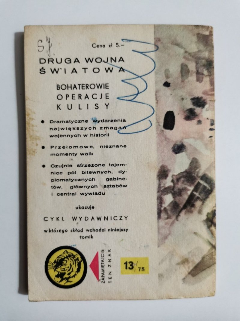 ŻÓŁTY TYGRYS: SAMOTNA TWIERDZA - Marek Sadzewicz 1975