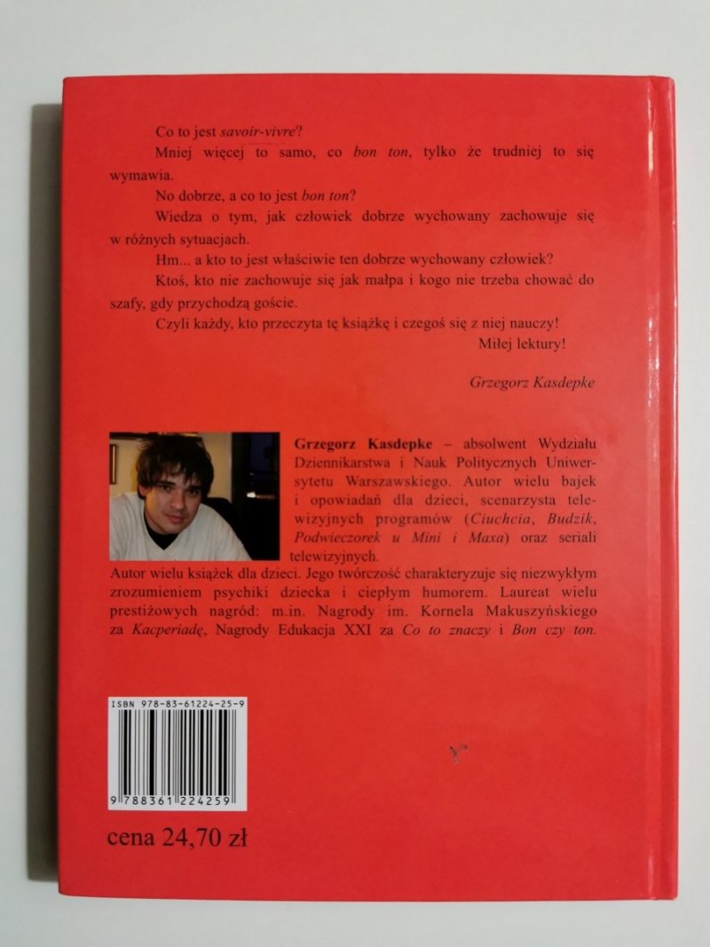 BON CZY TON SAVOIR-VIVRE DLA DZIECI - Grzegorz Kasdepke 