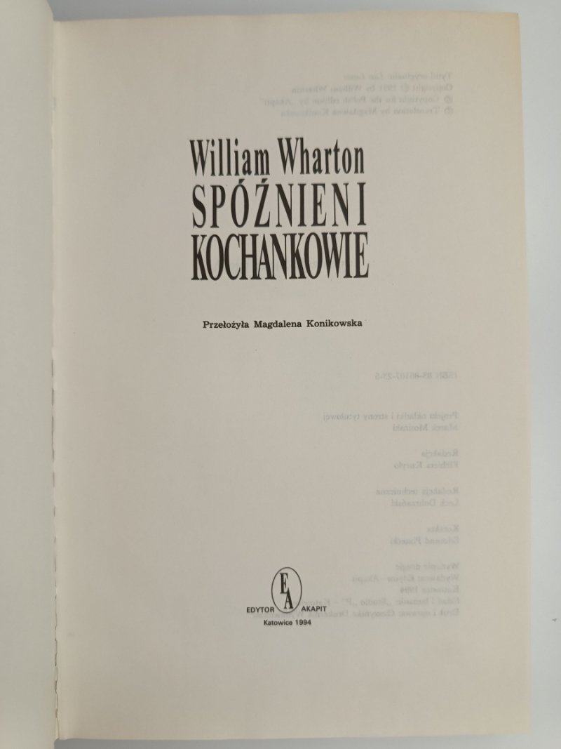 SPÓŹNIENI KOCHANKOWIE - William Wharton
