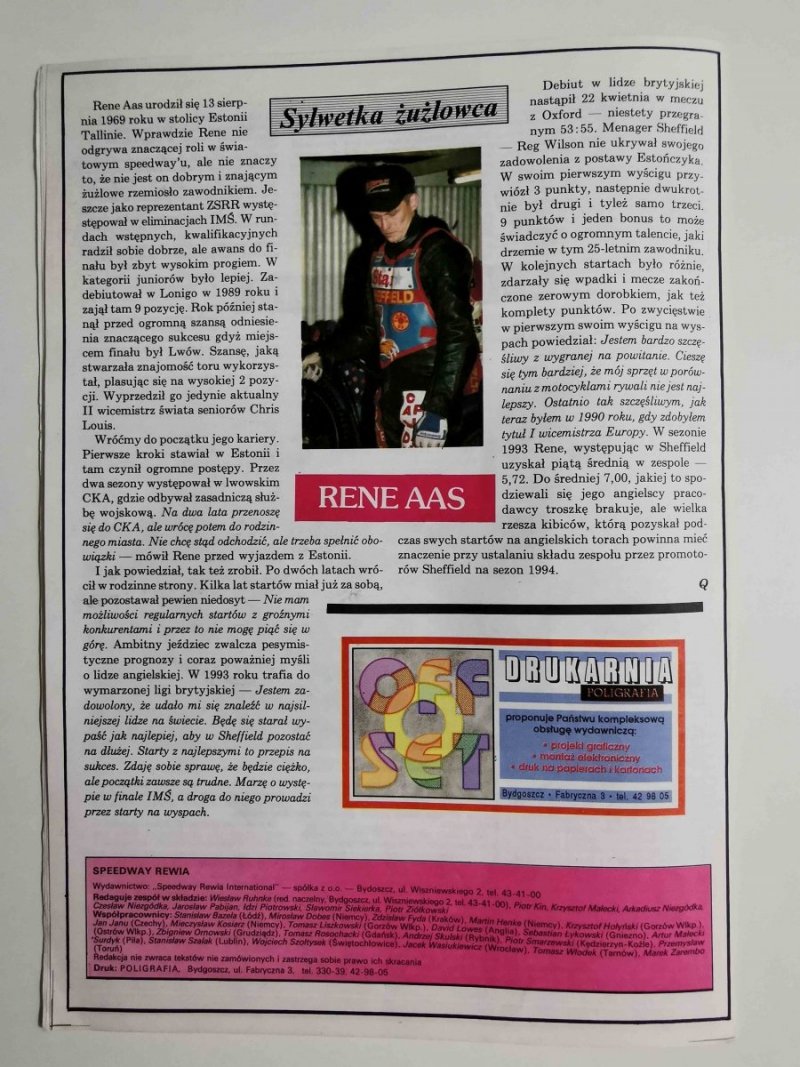 SPEEDWAY REWIA NR 6 1994