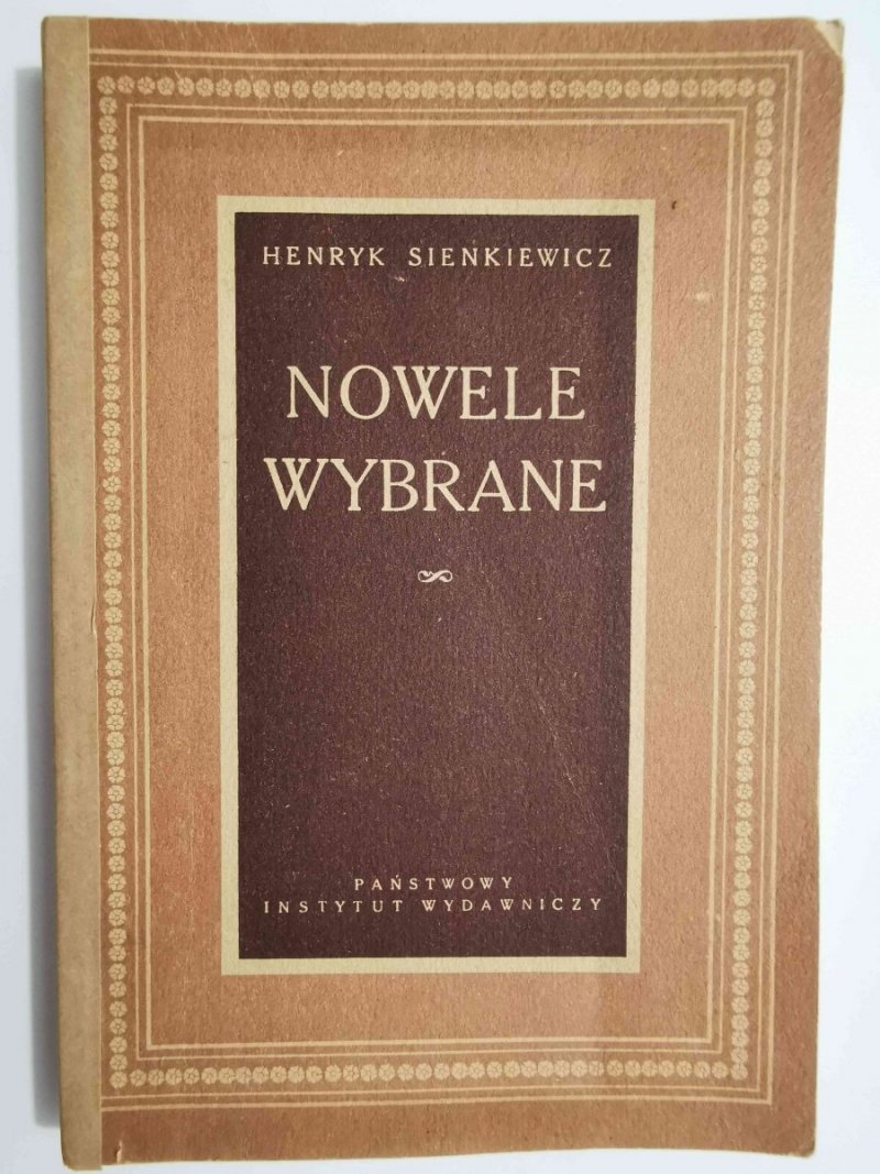 NOWELE WYBRANE - Henryk Sienkiewicz 1950