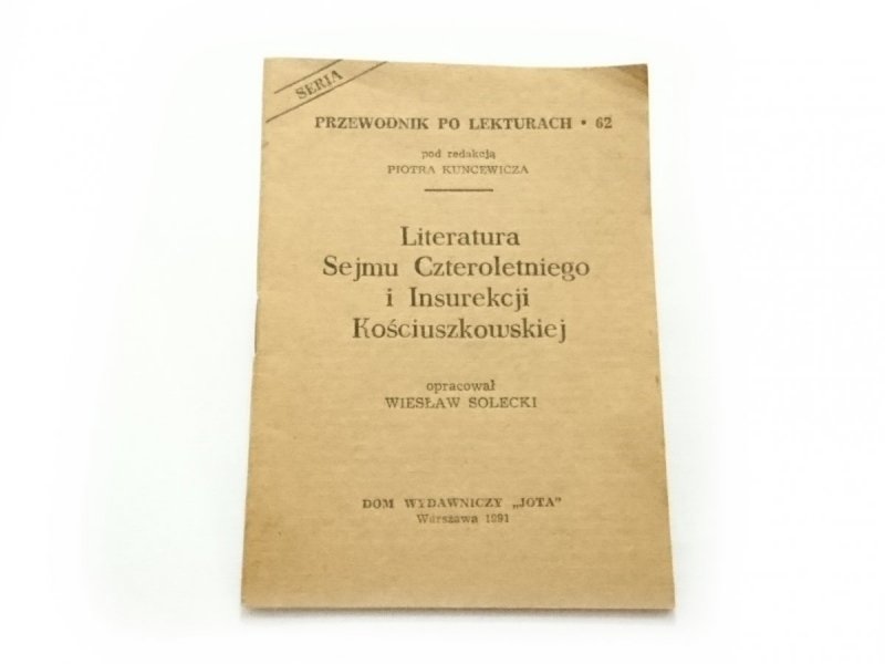 PRZEWODNIK PO LEKTURACH NR 62 LITERATURA SEJMU