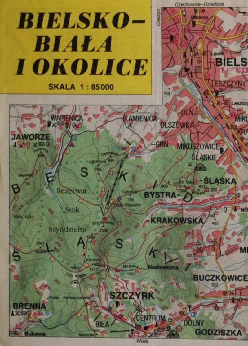 BIELSKO BIAŁA I OKOLICE 1:85 000