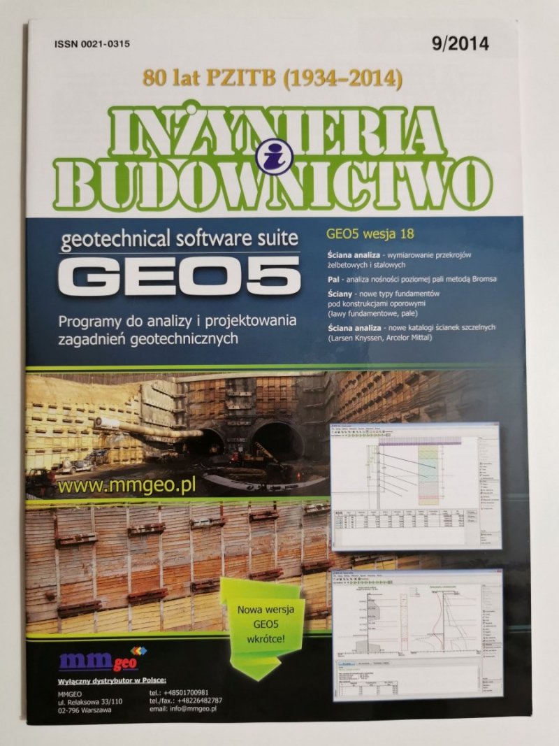 INŻYNIERIA I BUDOWNICTWO NR 9/2014 