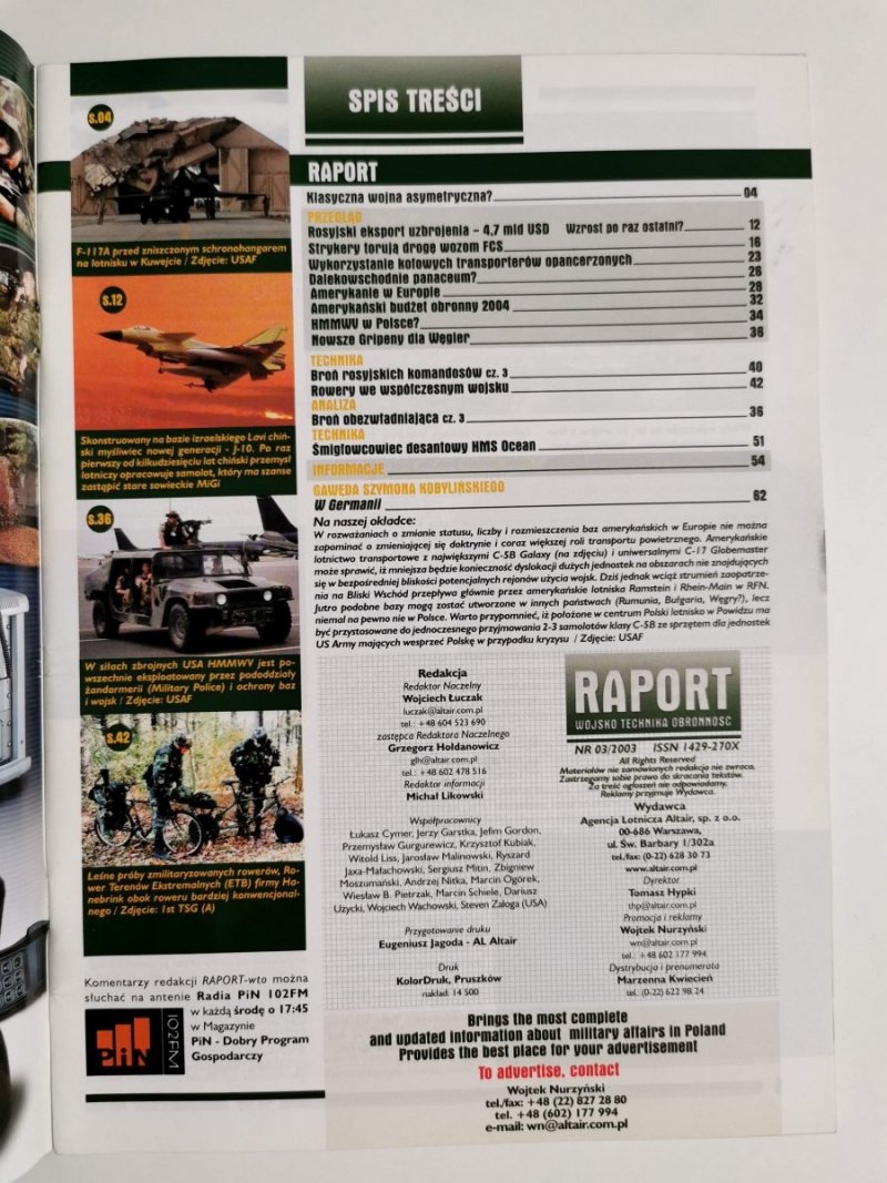 RAPORT 03 2003