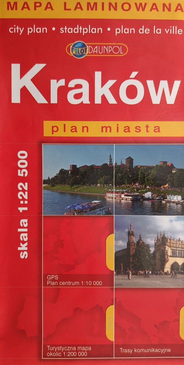 KRAKÓW PLAN MIASTA 1:22 500