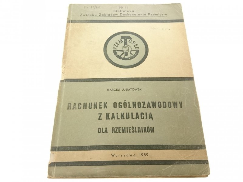 RACHUNEK OGÓLNOZAWODOWY Z KALKULACJĄ...Lubiatowski