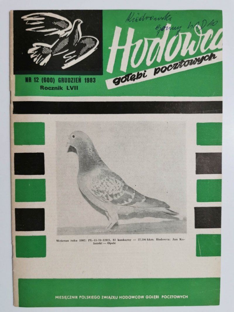 HODOWCA GOŁĘBI POCZTOWYCH NR 12 1983