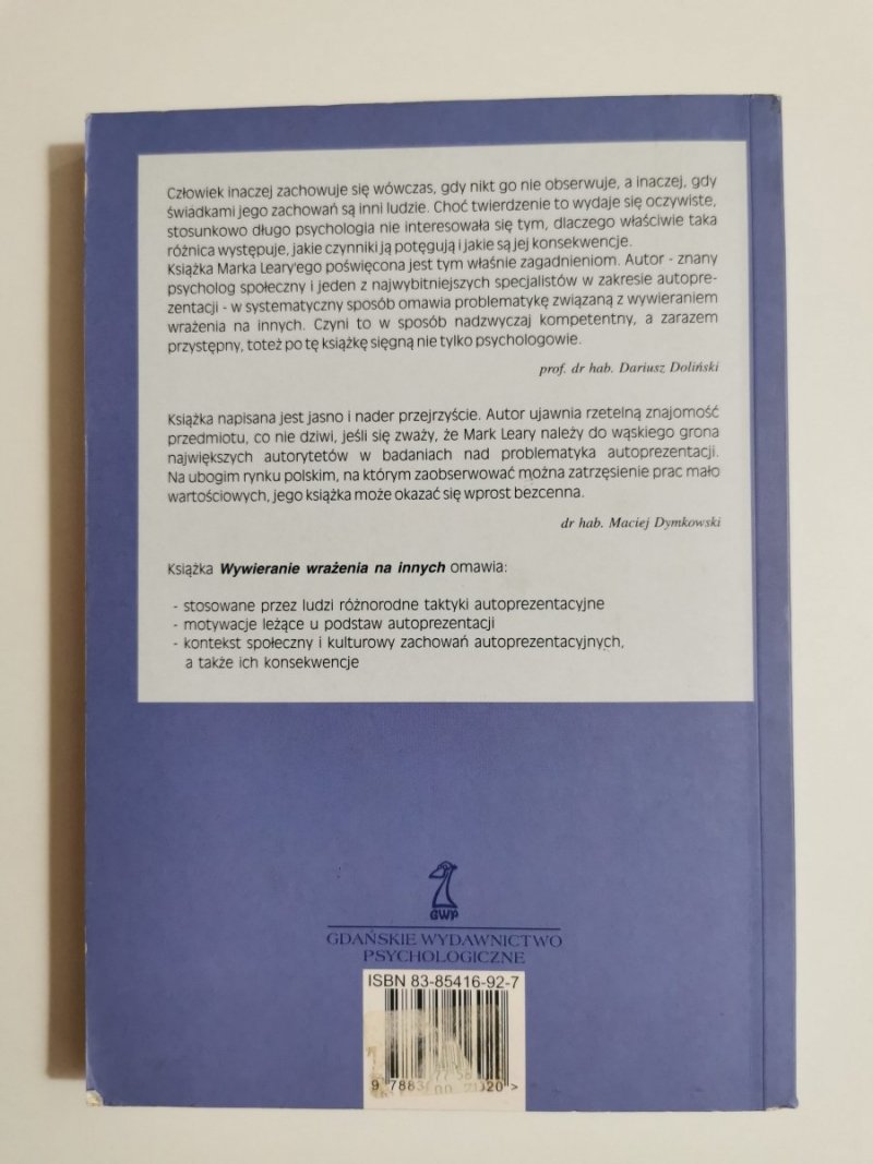 WYWIERANIE WRAŻENIA NA INNYCH - Mark Leary 1999