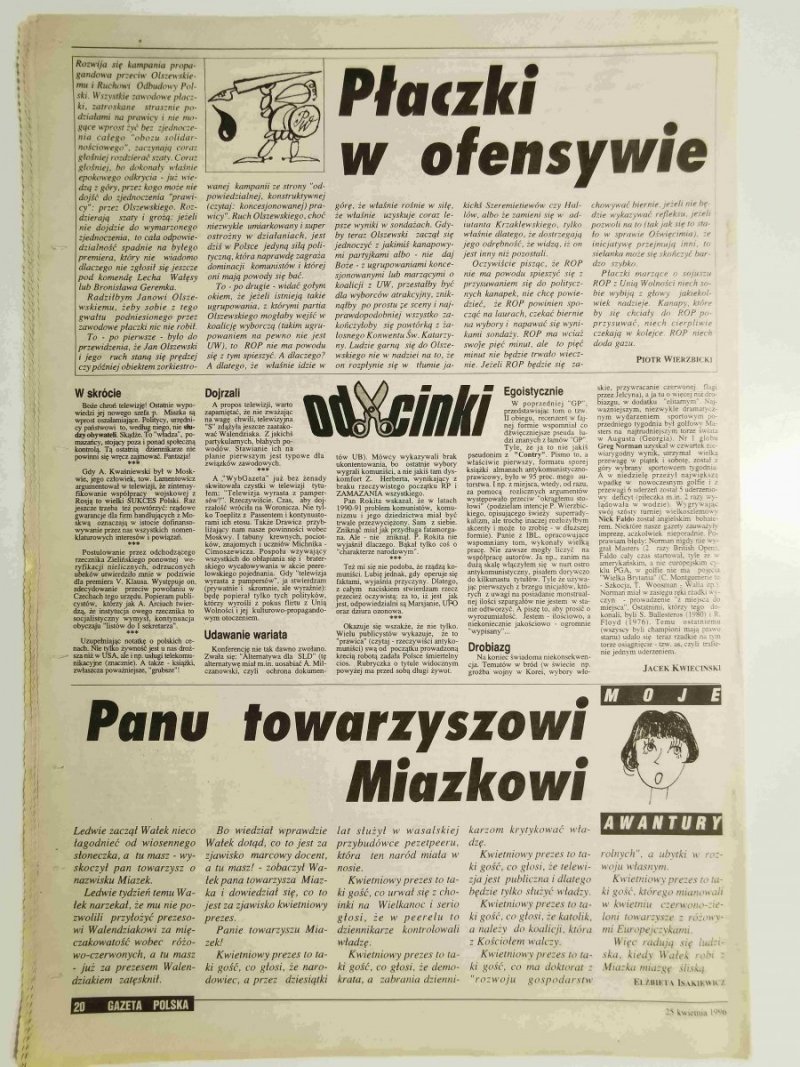 GAZETA POLSKA TYGODNIK NR 17 (145) 25 KWIETNIA 1996 r.