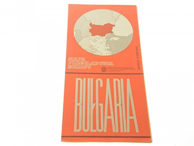 MAPA PRZEGLĄDOWA EUROPY. BUŁGARIA 1988