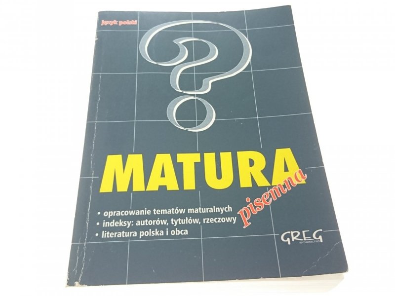 JĘZYK POLSKI. MATURA PISEMNA - Stopka 1999