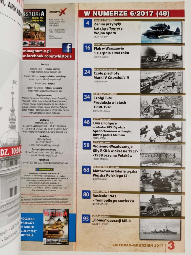 TECHNIKA WOJSKOWA HISTORIA LISTOPAD-GRUDZIEŃ NR 6/2017