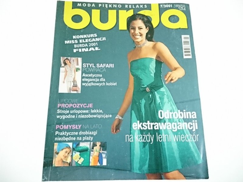 BURDA NR 7/2001 ODROBINA EKSTRAWAGANCJI NA KAŻDY WIECZÓR