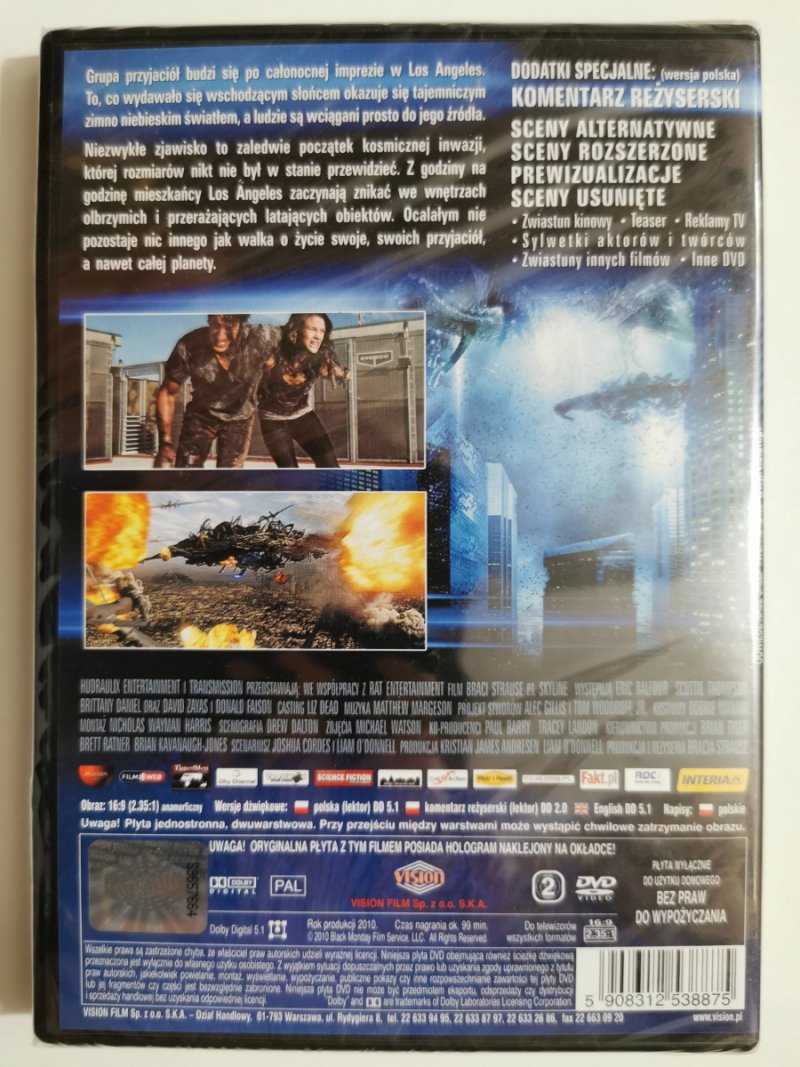 DVD. SKYLINE. KONIEC NADEJDZIE Z GÓRY!