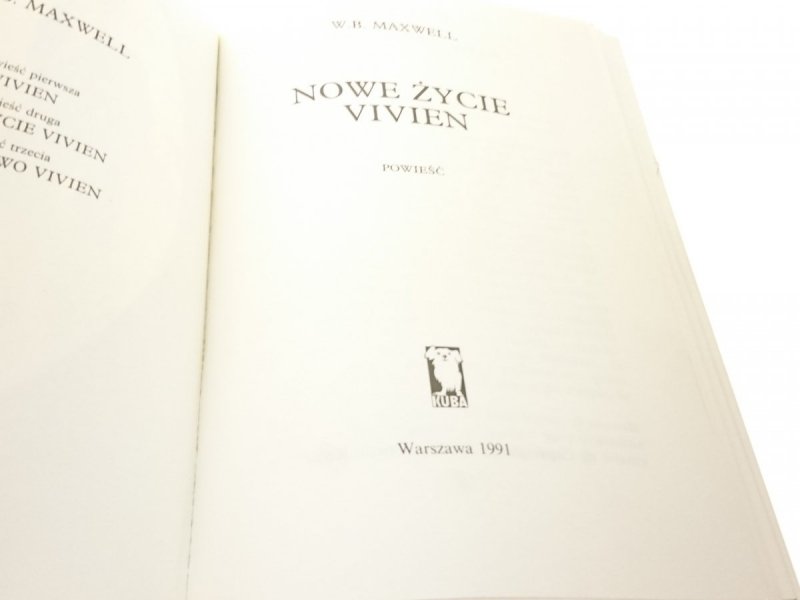 NOWE ŻYCIE VIVIEN - W. B. Maxwell 1991