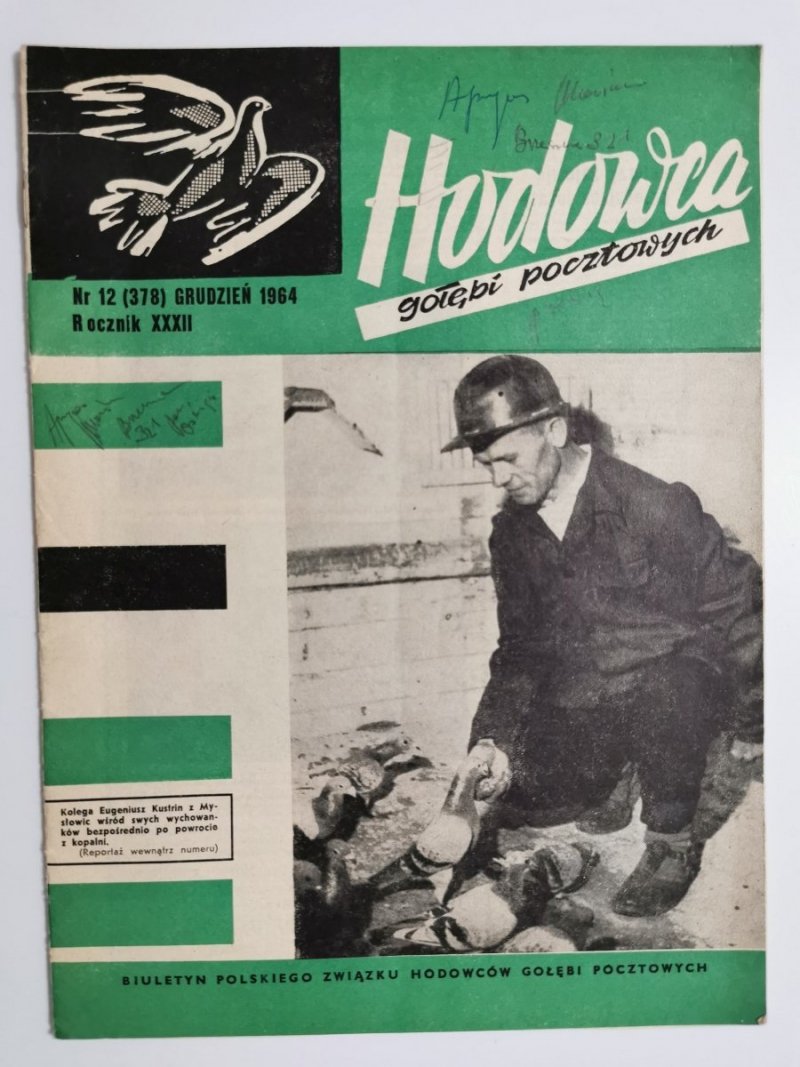 HODOWCA GOŁĘBI POCZTOWYCH NR 12 1964