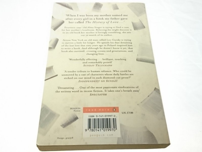 THE HISTORY OF LOVE - Nicole Krauss 2006