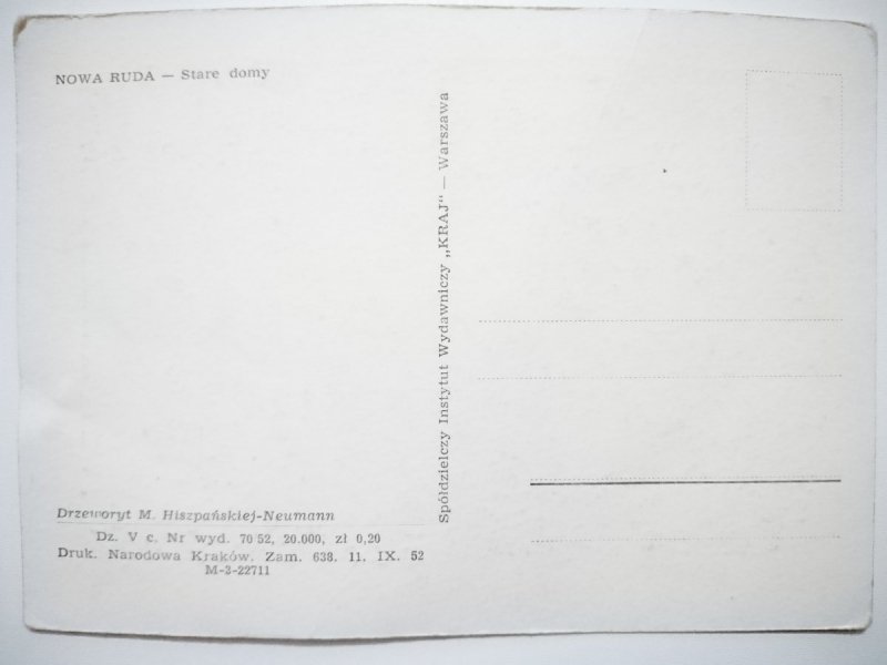 NOWA RUDA - STARE DOMY. DRZEWORYT M. HISZPAŃSKIEJ-NEUMANN
