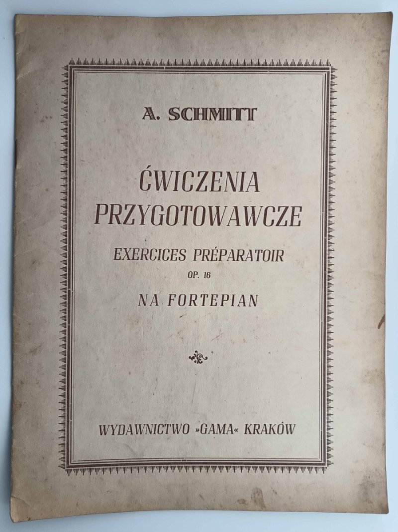 ĆWICZENIA PRZYGOTOWAWCZE NA FOTEPIAN - A. Schmitt