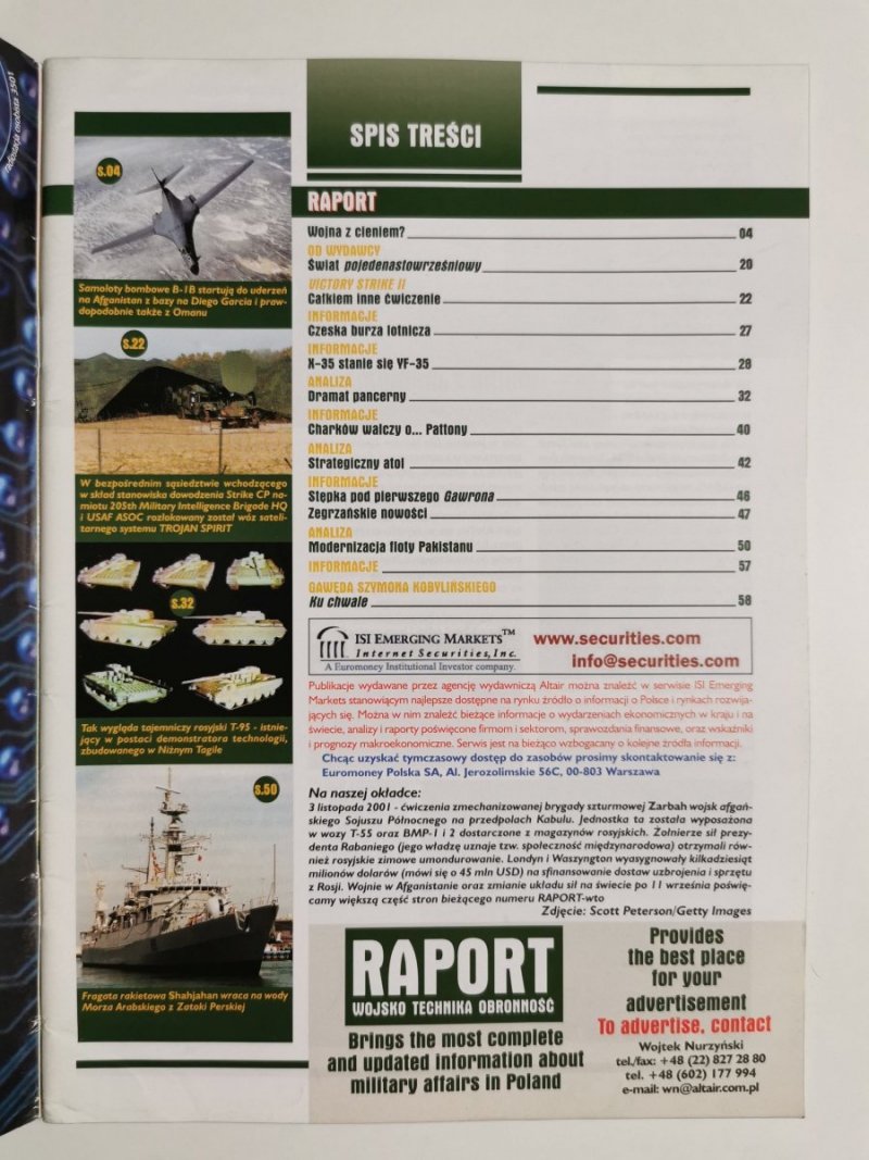 RAPORT 11 2001 