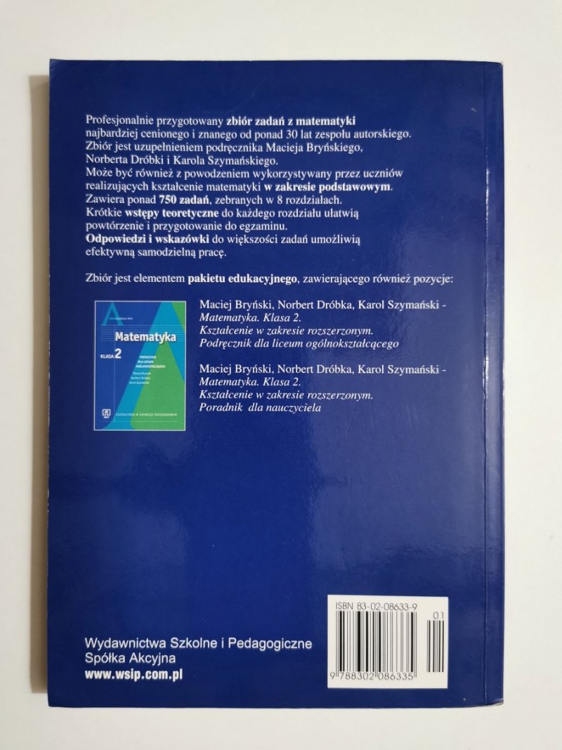 MATEMATYKA. ZBIÓR ZADAŃ KLASA 2 - Norbert Dróbka 2003