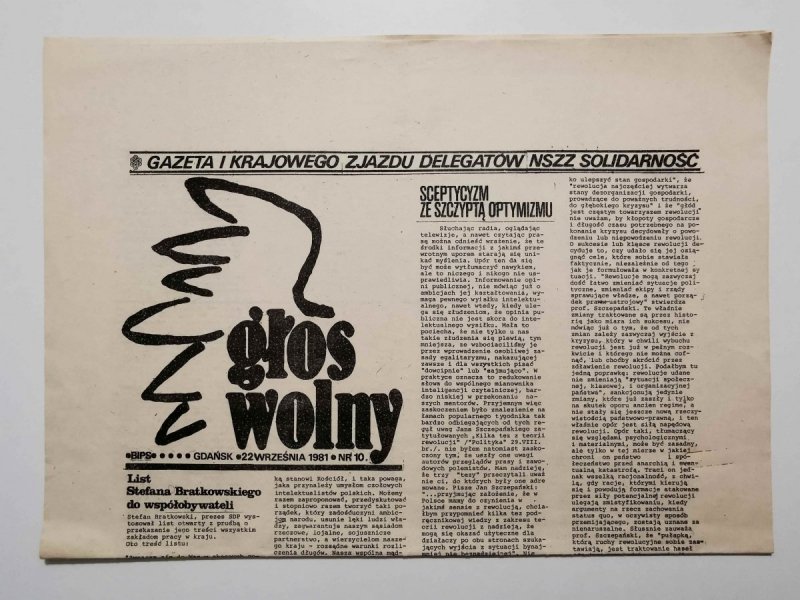 GŁOS WOLNY 22 WRZEŚNIA 1981 NR 10 