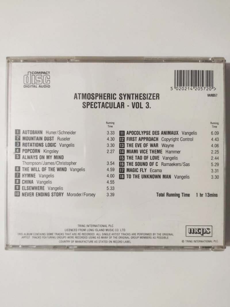 CD. ATMOSPHERIC SYNTHESIZER SPECTACULAR – VOL. 3