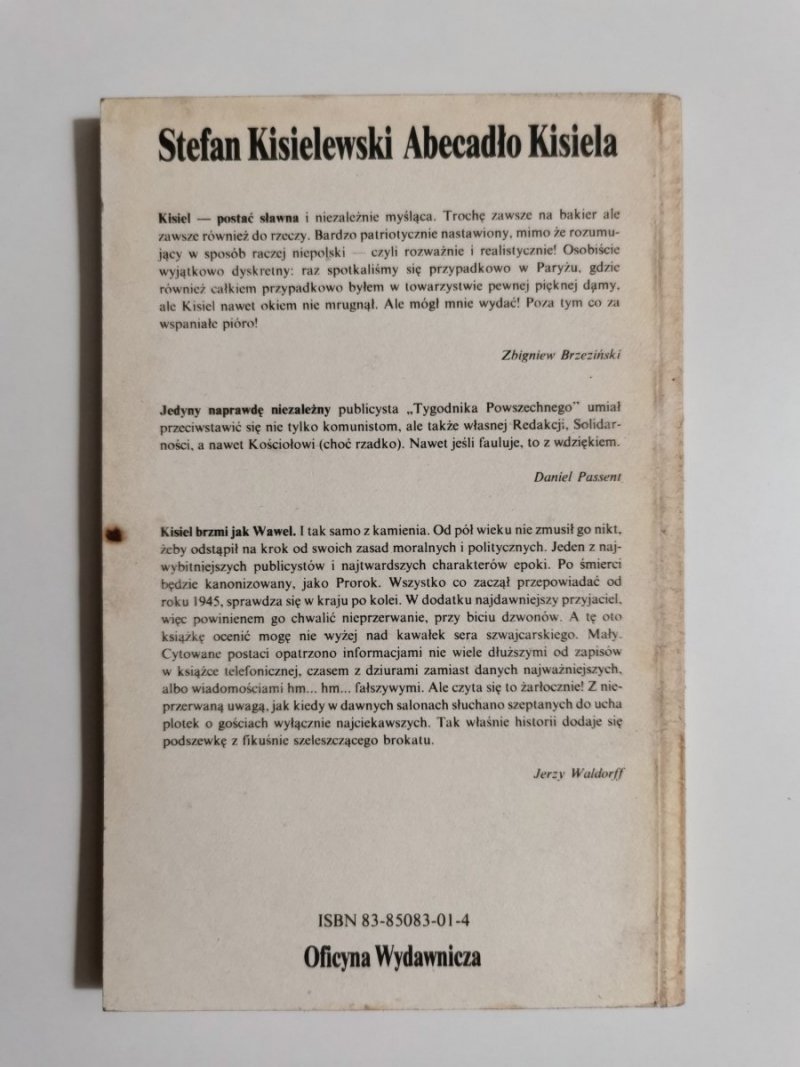 ABECADŁO KISIELA - Stefan Kisielewski 1990