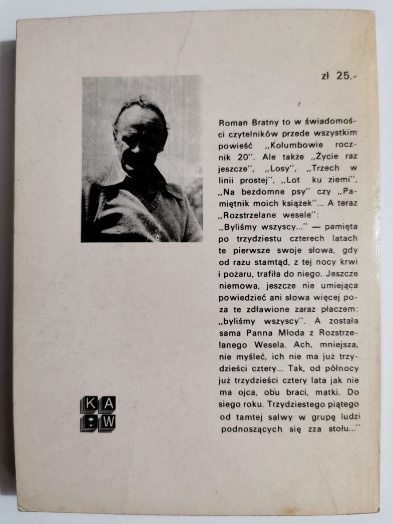 ROZSTRZELANE WESELE - Roman Bratny 1979
