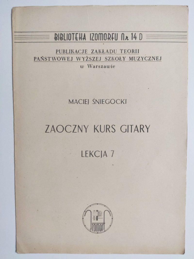 ZAOCZNY KURS GITARY LEKCJA 7 - Maciej Śniegocki