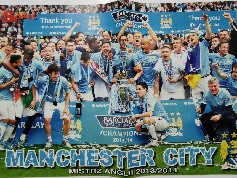 BRAVO SPORT PLAKAT. MANCHESTER CITY MISTRZ ANGLII 2013/2014 / REAL MADRYT