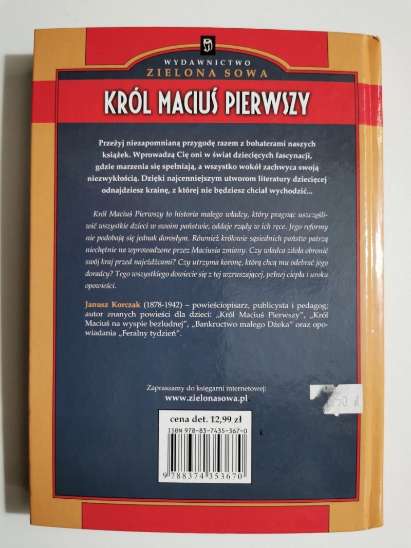 KRÓL MACIUŚ PIERWSZY - Janusz Korczak 