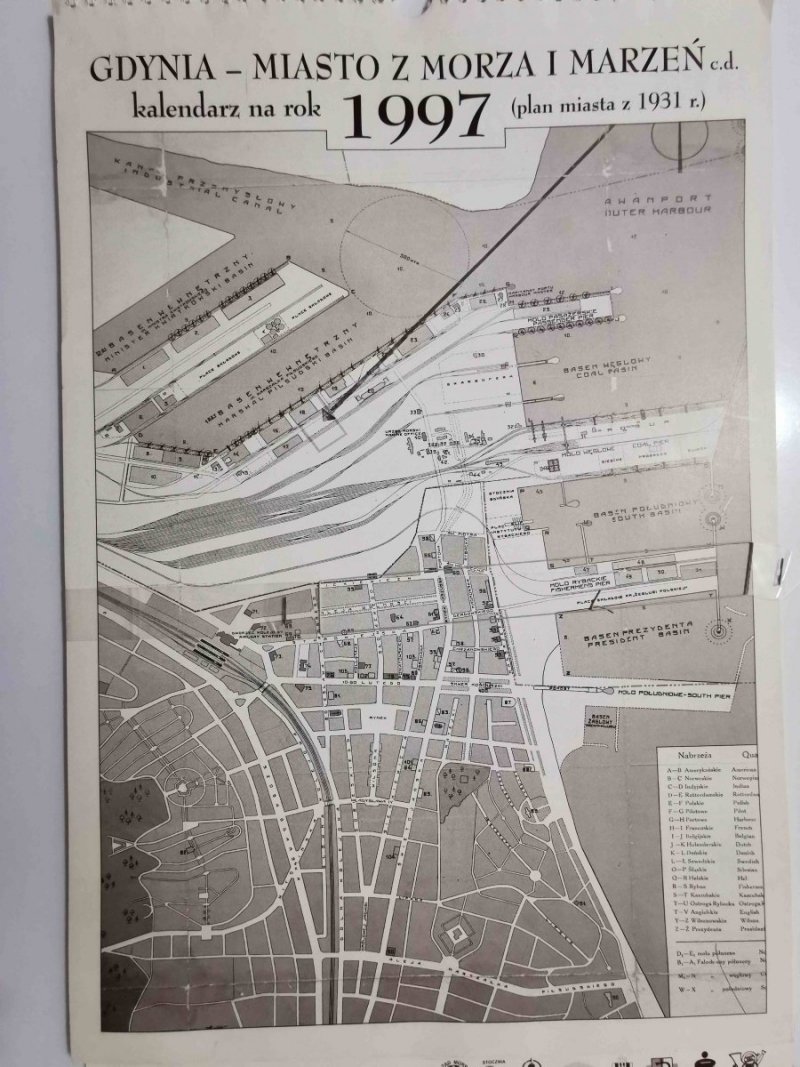 GDYNIA MIASTO Z MORZA I MARZEŃ. KALENDARZ – ALBUM 1996-1997 ZDJĘCIA Z LAT 1904-1939