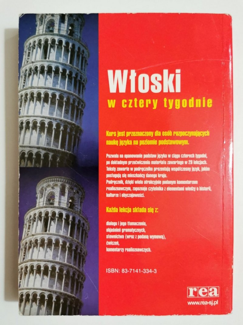 WŁOSKI W CZTERY TYGODNIE. KURS PODSTAWOWY 2005