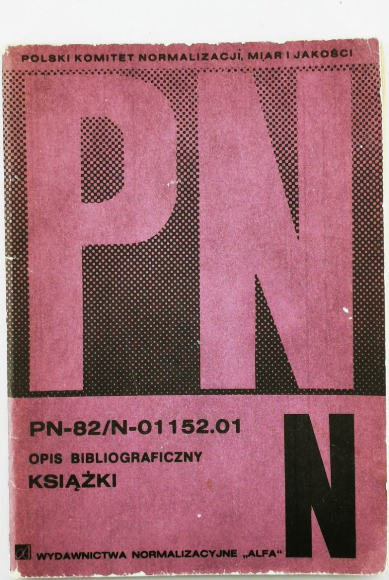 OPIS BIBLIOGRAFICZNY KSIĄŻKI