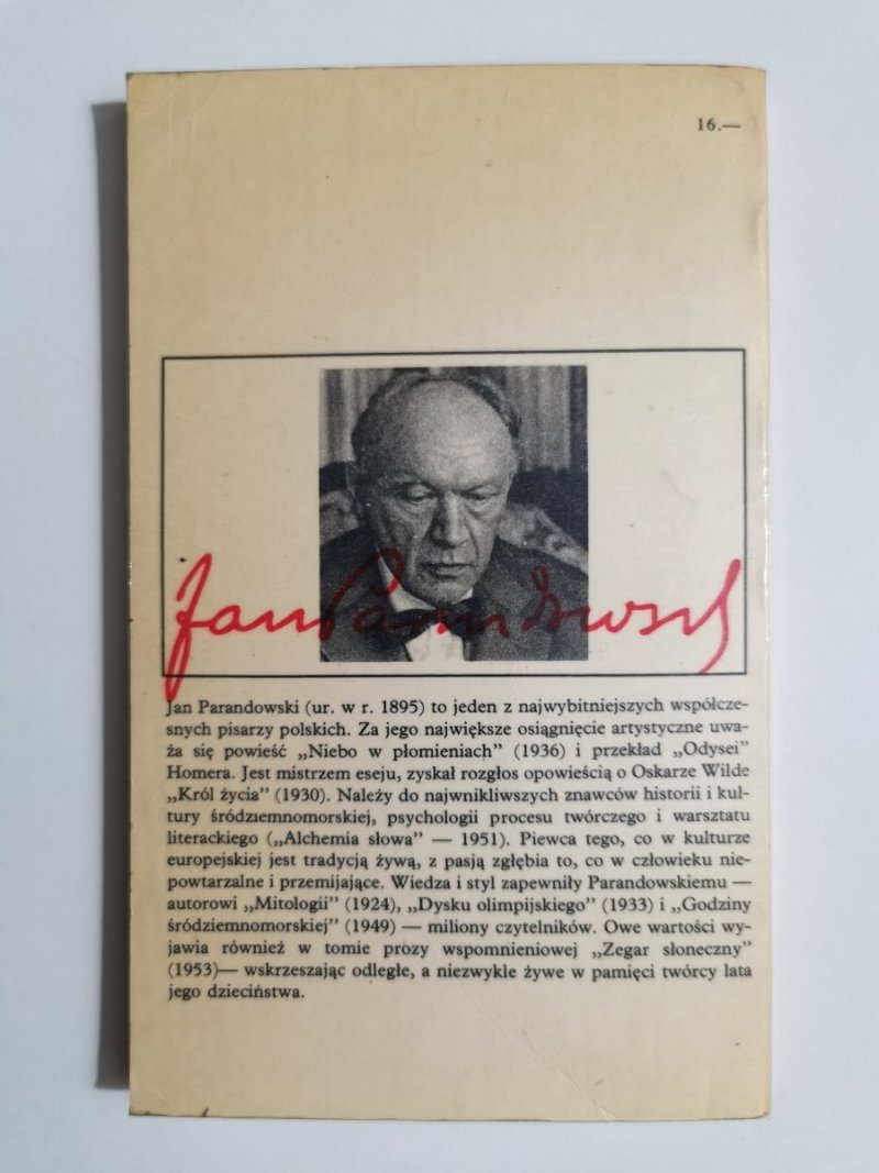 ZEGAR SŁONECZNY - Jan Parandowski 1974